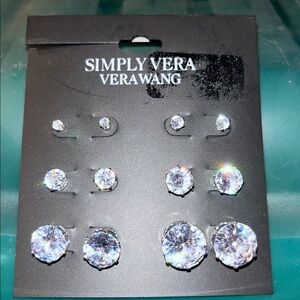 Simply Vera Vera Wang Iridescent Pink Earring Set NWT